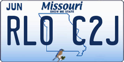 MO license plate RL0C2J