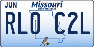 MO license plate RL0C2L