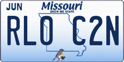 MO license plate RL0C2N