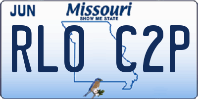 MO license plate RL0C2P