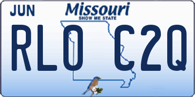 MO license plate RL0C2Q