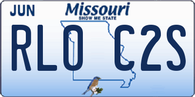 MO license plate RL0C2S