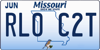 MO license plate RL0C2T