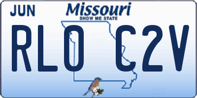 MO license plate RL0C2V