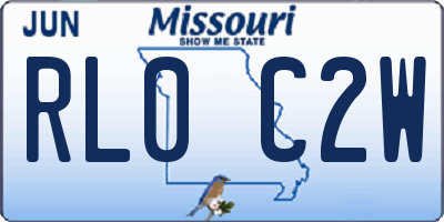 MO license plate RL0C2W