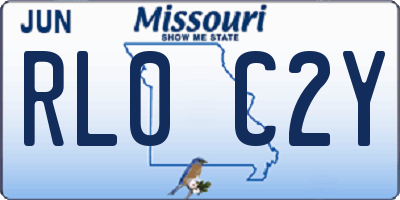 MO license plate RL0C2Y
