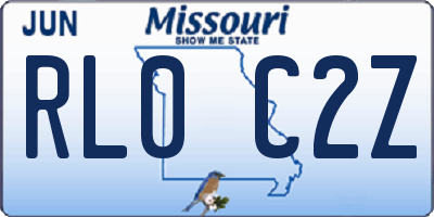 MO license plate RL0C2Z