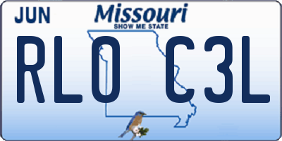 MO license plate RL0C3L