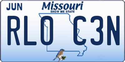 MO license plate RL0C3N