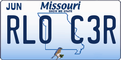 MO license plate RL0C3R