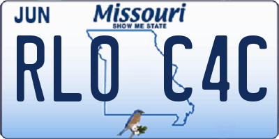 MO license plate RL0C4C