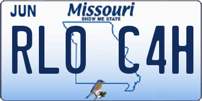 MO license plate RL0C4H