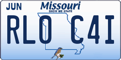 MO license plate RL0C4I