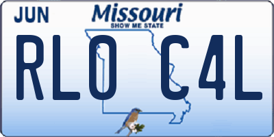 MO license plate RL0C4L