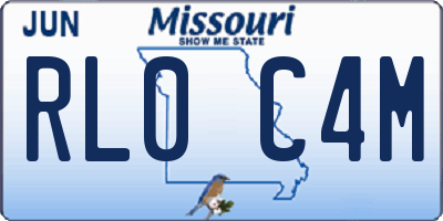 MO license plate RL0C4M
