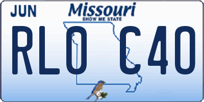 MO license plate RL0C4O