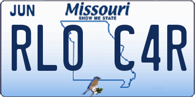 MO license plate RL0C4R