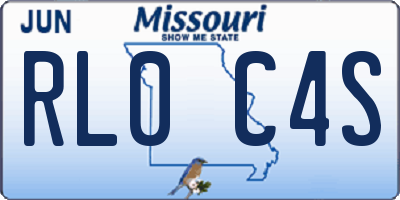 MO license plate RL0C4S