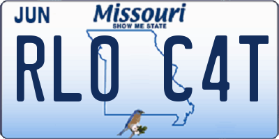MO license plate RL0C4T