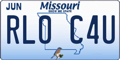 MO license plate RL0C4U