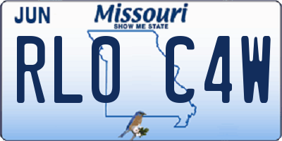 MO license plate RL0C4W