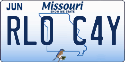 MO license plate RL0C4Y