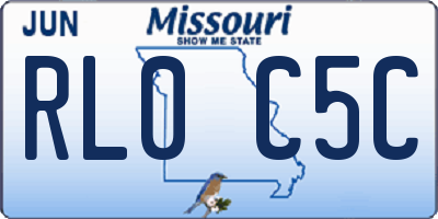 MO license plate RL0C5C