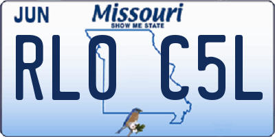 MO license plate RL0C5L