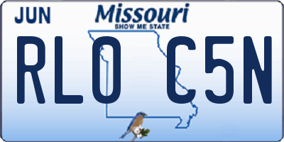 MO license plate RL0C5N