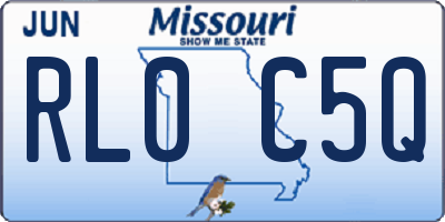 MO license plate RL0C5Q