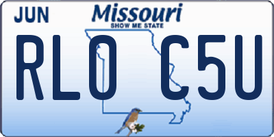 MO license plate RL0C5U