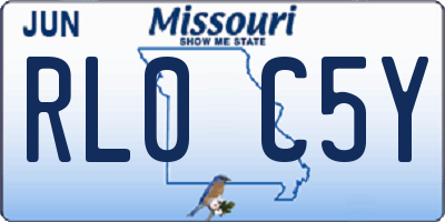 MO license plate RL0C5Y
