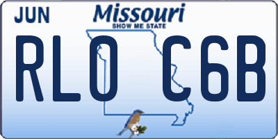 MO license plate RL0C6B