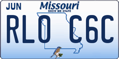 MO license plate RL0C6C