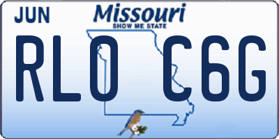 MO license plate RL0C6G