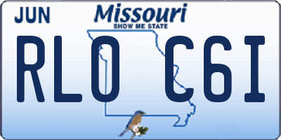 MO license plate RL0C6I
