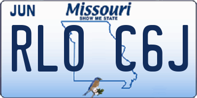 MO license plate RL0C6J