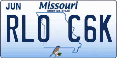 MO license plate RL0C6K