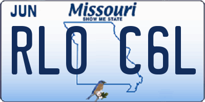 MO license plate RL0C6L