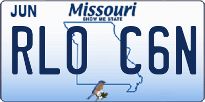 MO license plate RL0C6N