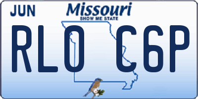 MO license plate RL0C6P