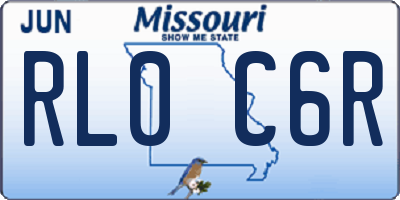 MO license plate RL0C6R
