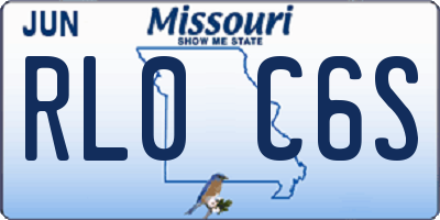 MO license plate RL0C6S