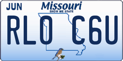 MO license plate RL0C6U