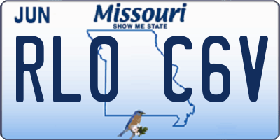 MO license plate RL0C6V