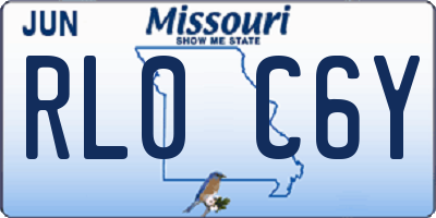 MO license plate RL0C6Y