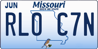 MO license plate RL0C7N