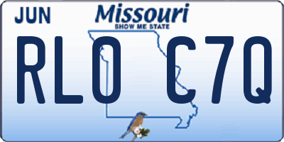 MO license plate RL0C7Q