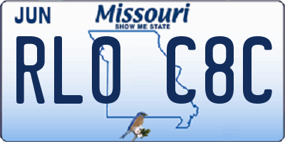 MO license plate RL0C8C