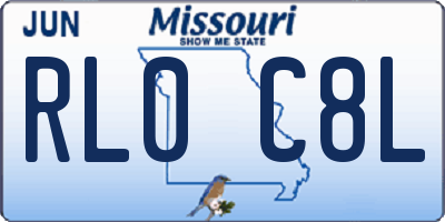 MO license plate RL0C8L